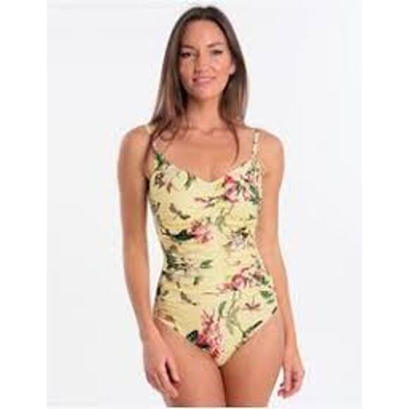 MARYAN MELHORN Gathered One Piece Swimsuit - Picture 1 of 4